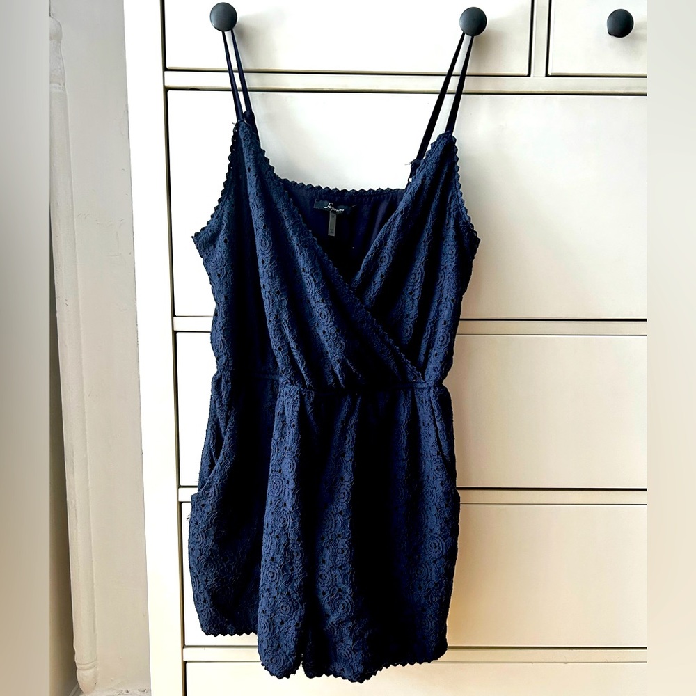 Lace shorts romper
